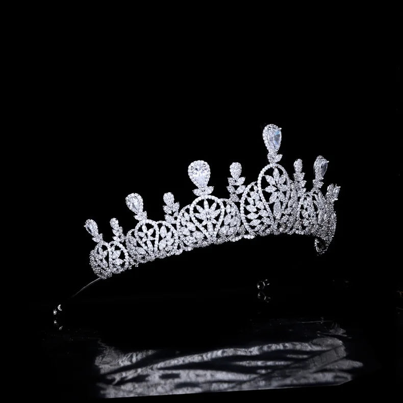 Luxury  Zirconia Crown Accessories Princess  Crystal Queens