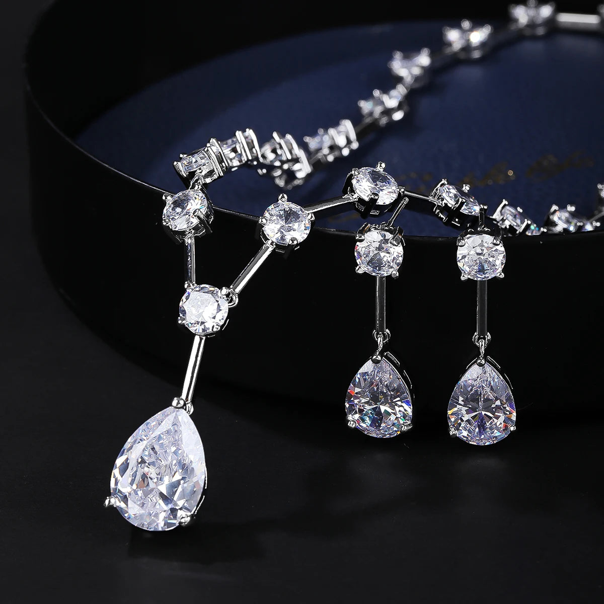 Fashion Simple Crystal  Zirconia  Set  Jewelry