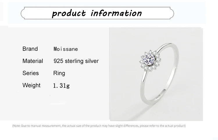 2022 NEW Classic Flowers Ring For Women Sparkling Finger Small Diamond Zircon Real S925 Silver  Valentine's Day Gift Jewelry