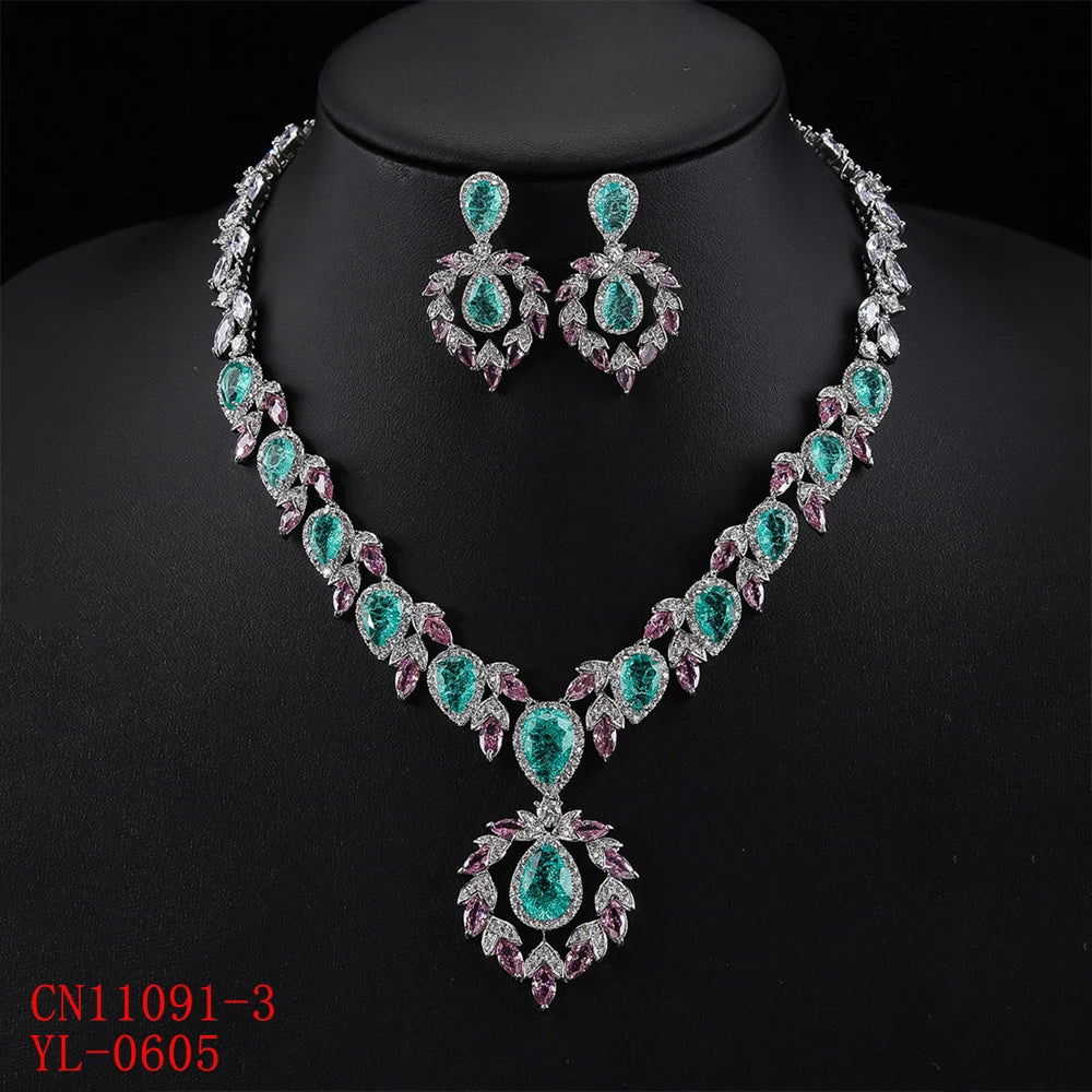 Luxury Pieces High Quality Zirconia Fashion Zirconia  Set Jewelry Zirconia