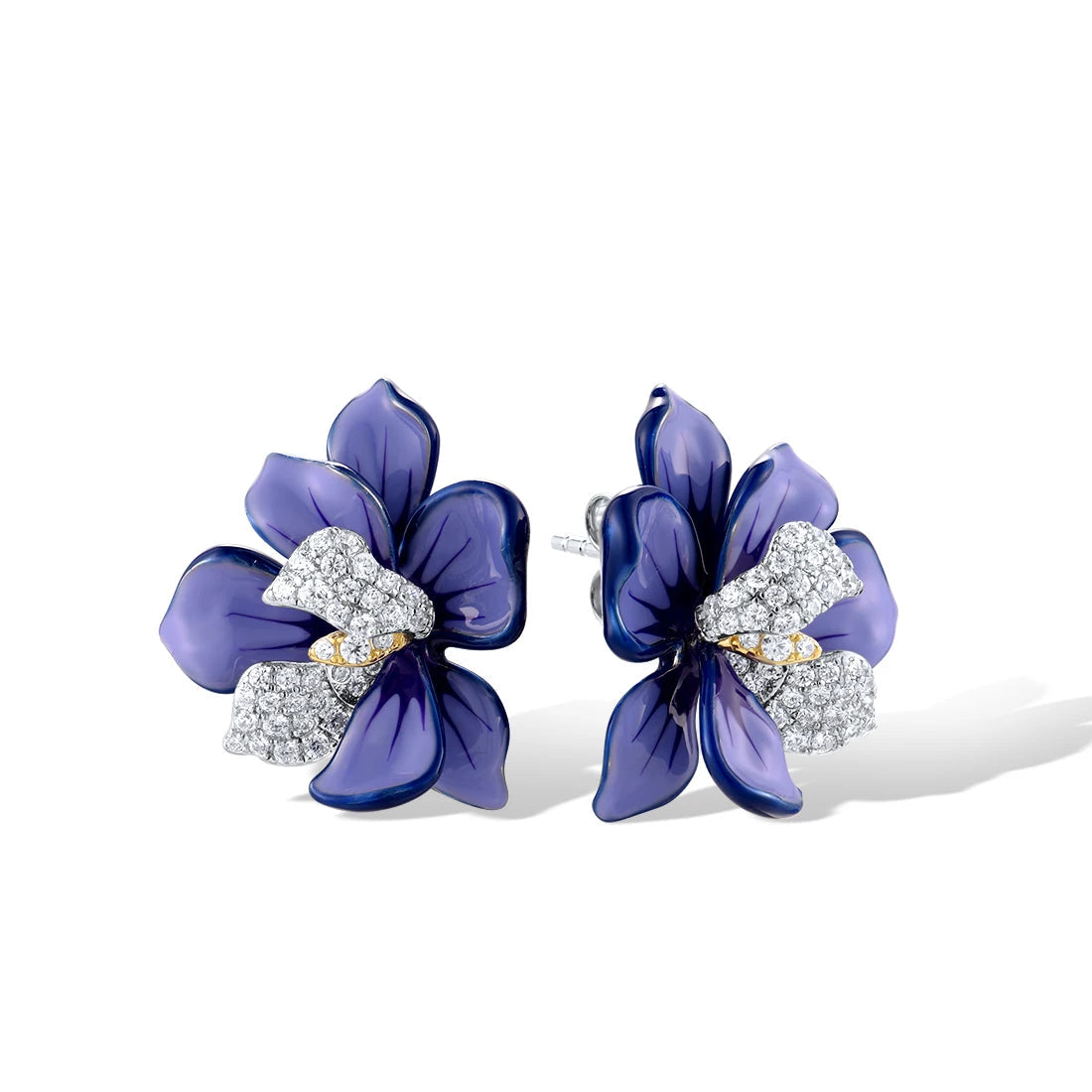 925 Sterling Silver  Purple Flower  Jewelry