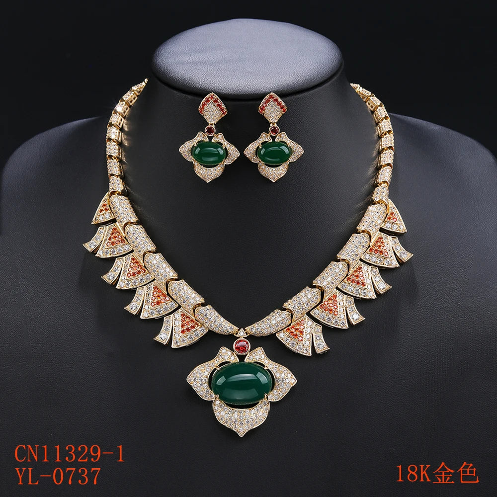 Luxury  Zirconia Wedding Jewelry Set