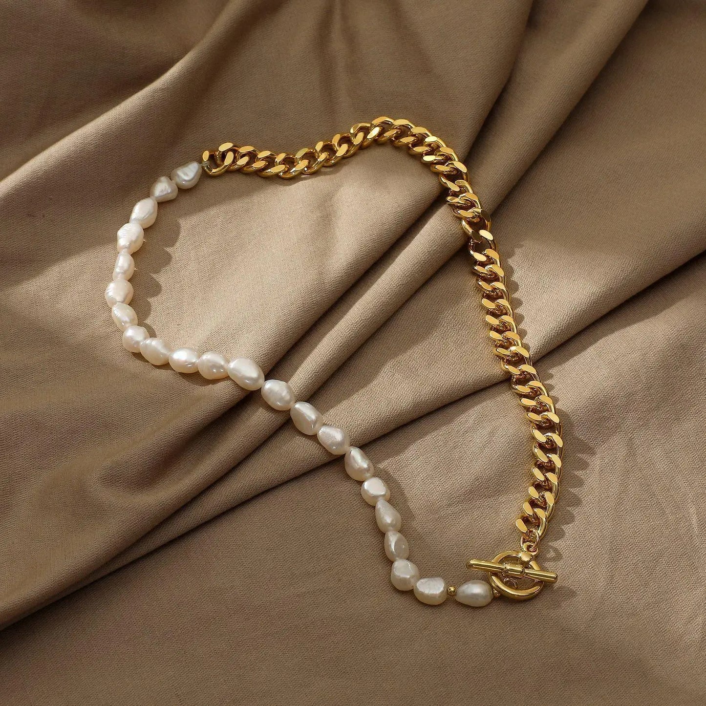 Original Jewelry Natural Baroque Freshwater Pearl 14K