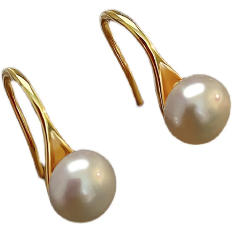 Simple Natural Freshwater Pearl 14K Gold Jewelry