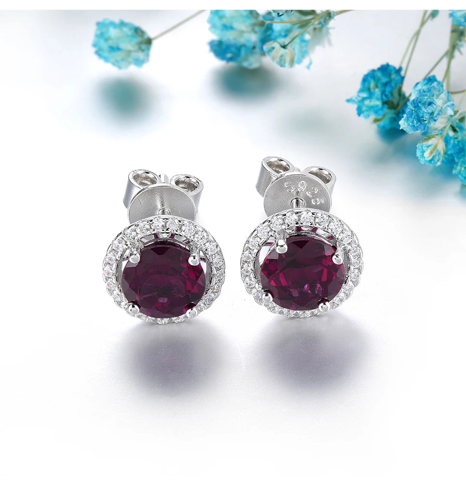 Natural Rhodolite Garnet Sterling Silver