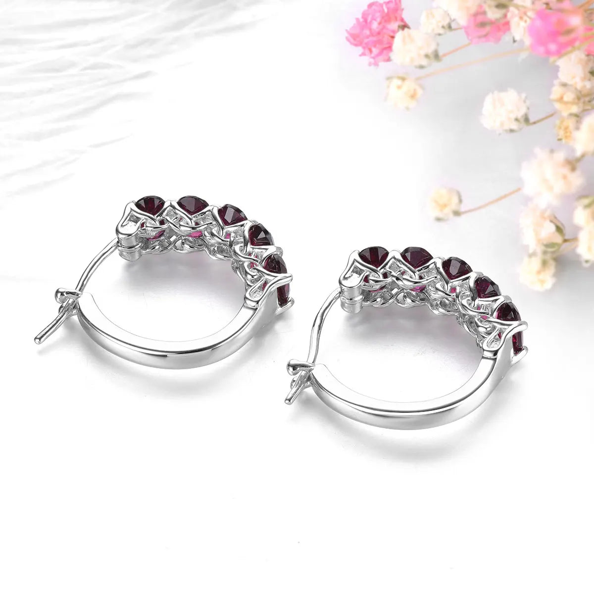 Natural Rhodolite Garnet Sterling Silver