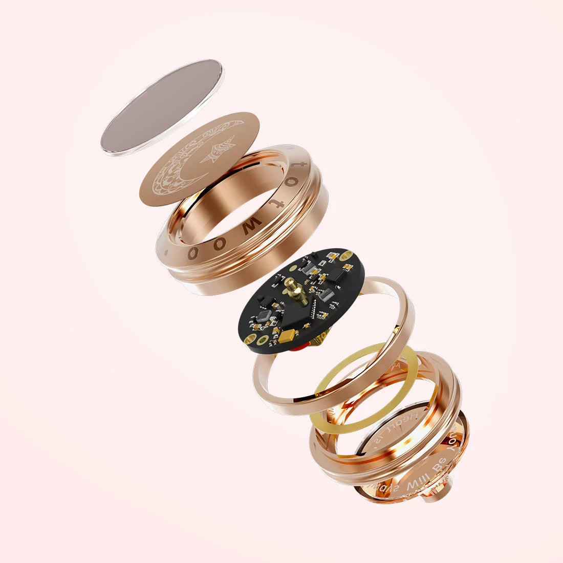 Totwoo Long Distance touch Light up&Vibrate Bracelets for Couples, Long Distance Relationship Gifts Smart Sun&Moon Love Bracelet