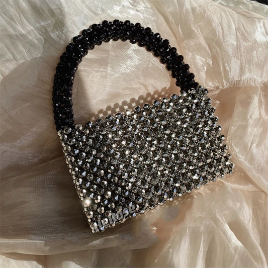 Handmade Crystal Metalic Beaded Bags  Fashion