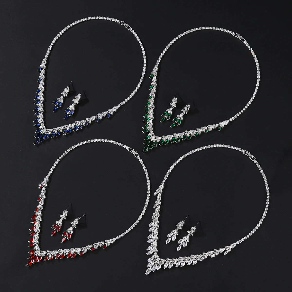 Luxury Pieces High Quality Zirconia Fashion Zirconia  Set Jewelry Zirconia