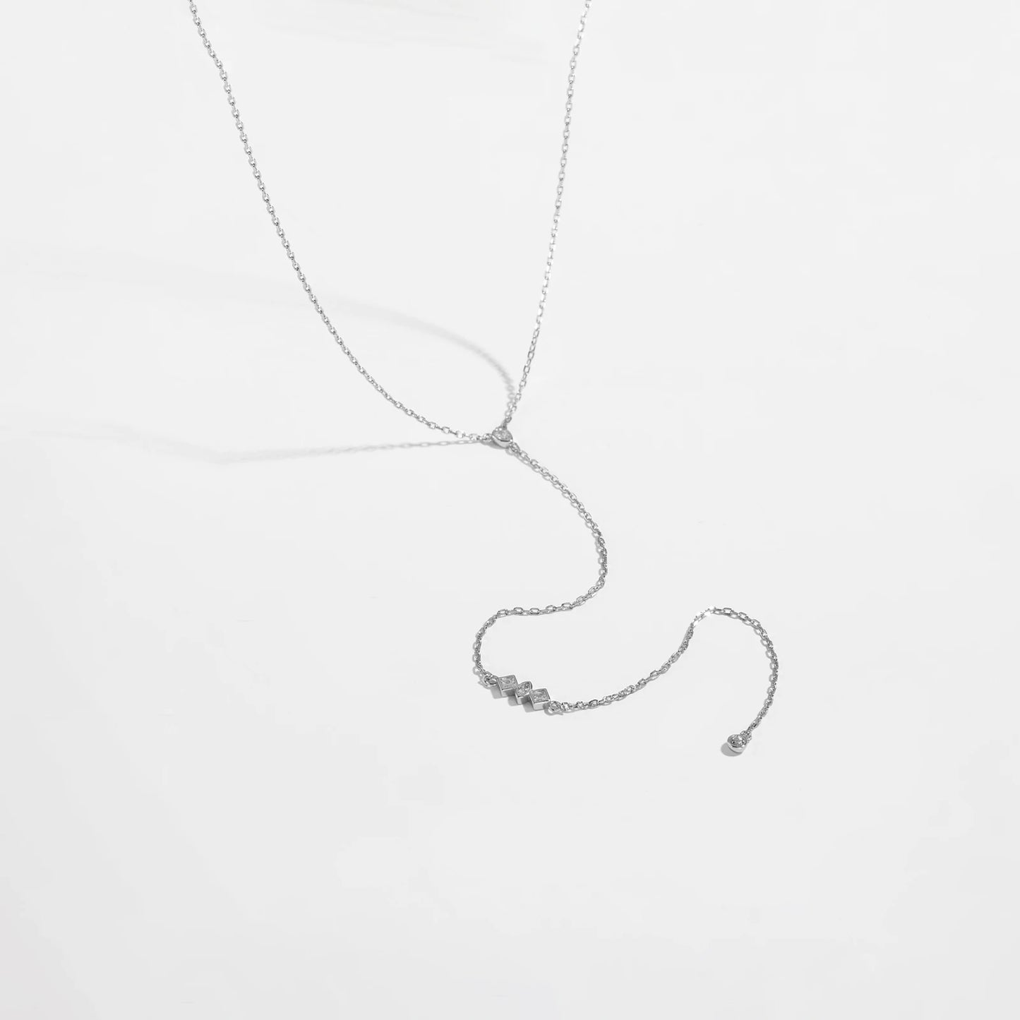 925 Sterling Silver Gold Mid long necklace