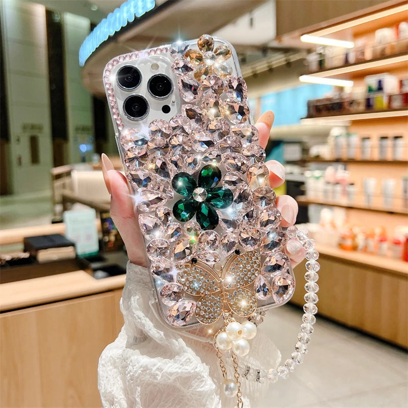 Rhinestone Diamond Phone Case for Huawei, P50Pro, P40, Mate30, Honor 9X, 50, 60Pro