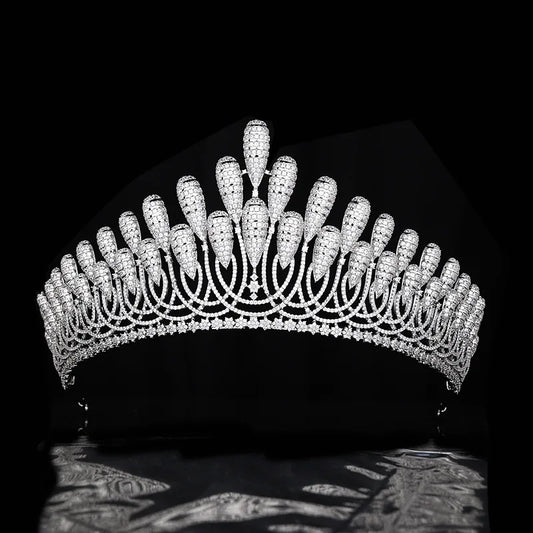 Luxury  Zirconia Crown HairJewelry