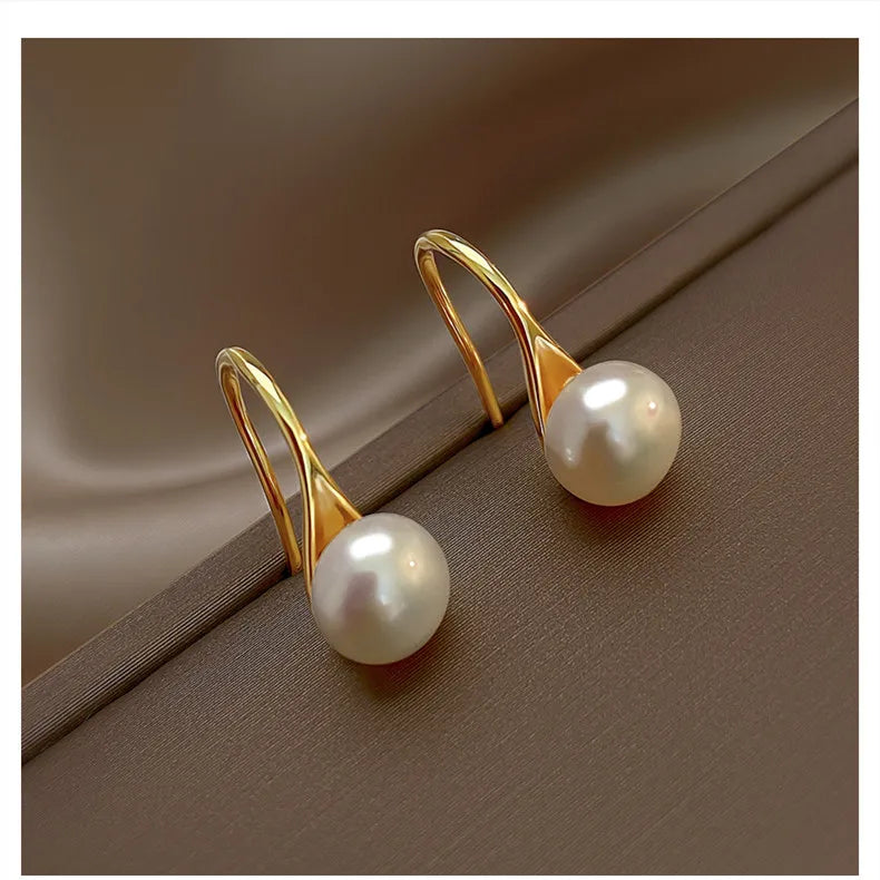 Simple Natural Freshwater Pearl 14K Gold Jewelry