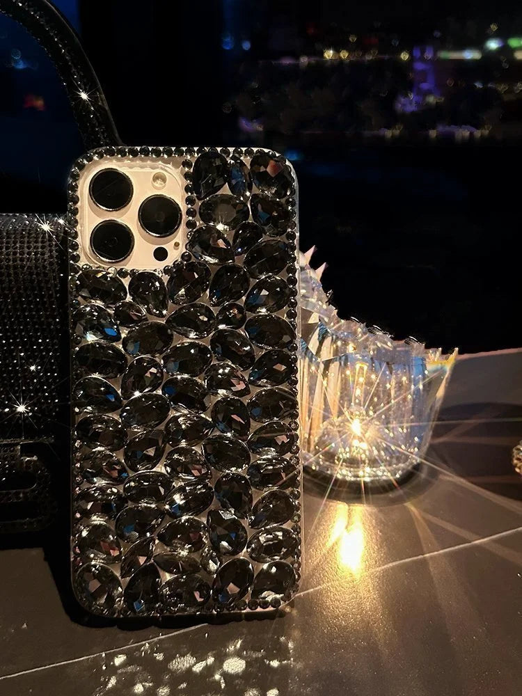 Luxury Glitter Diamond Rhinestone Phone Case For iPhone 14 13 12 11 Pro Max X Xs XR 7 8 Plus SE 2020 2022 Silicone Bling Cover