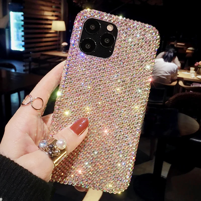 Luxury Glitter Bling Crystal Diamond Phone Case For SamsungS24 S23 S22 S21 S20 S10 Plus Ultra Fe Note 10 20 ZFlip 3 ZFold4 Cover