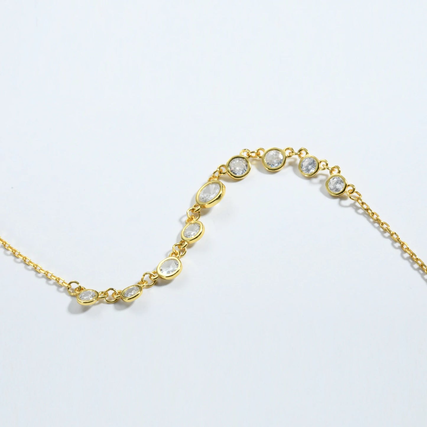 925 Sterling Silver Gold  Zircon  Necklace Women Luxury