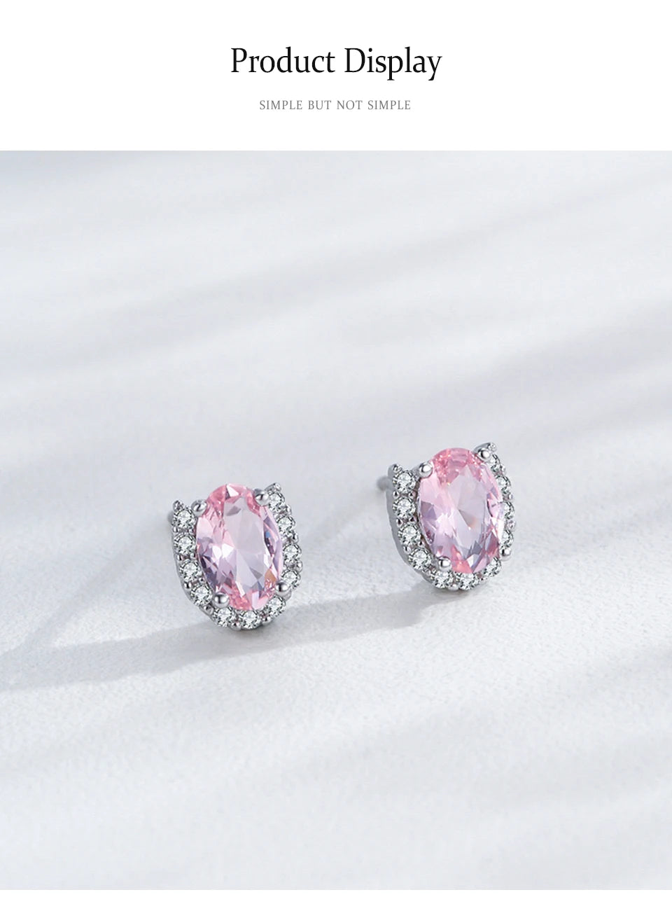 925 Sterling Silver Fashion Jewelry Set  Pink