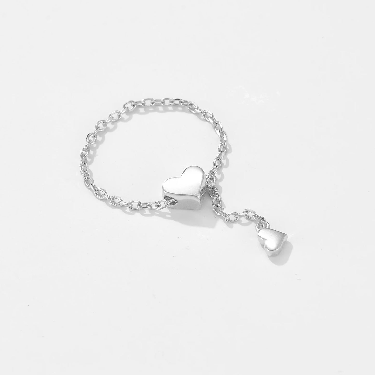 925 Sterling Silver Heart Love  Ring  Luxury  Jewelry