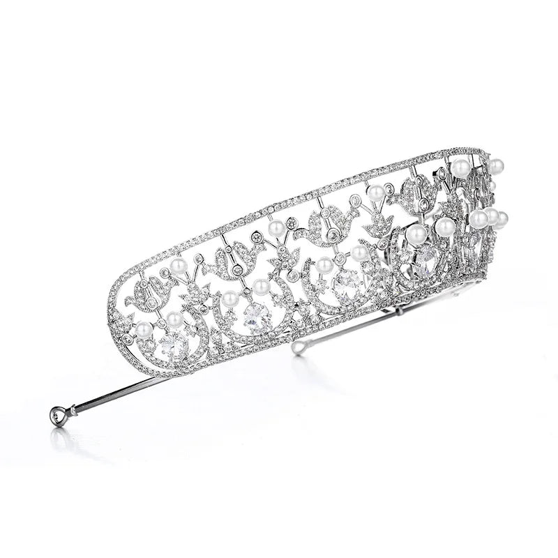 Vintage Luxury  Zirconia Crown Accessories Princess  Crystal Queens