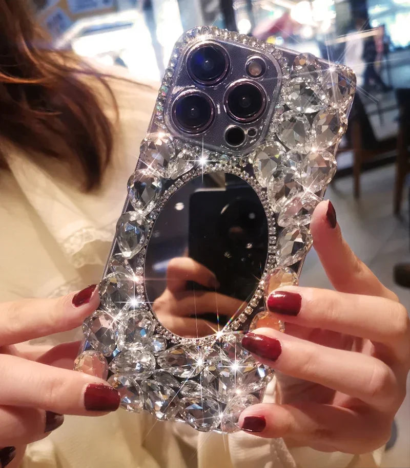 Sparkling Rhinestone Case for Huawei P50 P60 Pro Mate 50 60 Honors 80 90 100 Pro Crystal Clear Cover