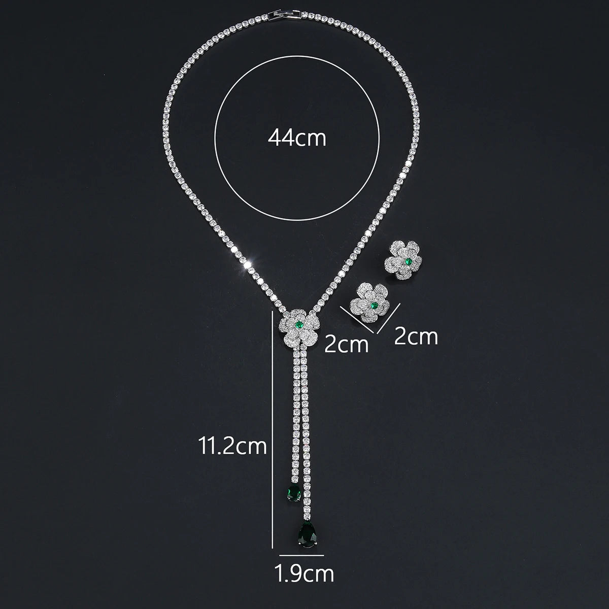 Flower Luxury Pieces High Quality Zirconia Fashion Zirconia  Set Jewelry Zirconia