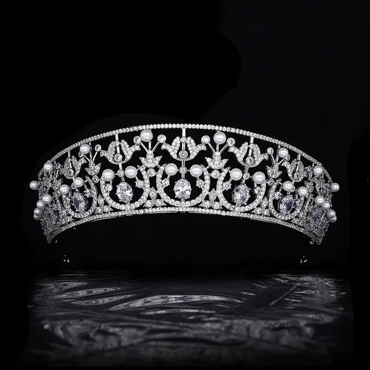 Vintage Luxury  Zirconia Crown Accessories Princess  Crystal Queens