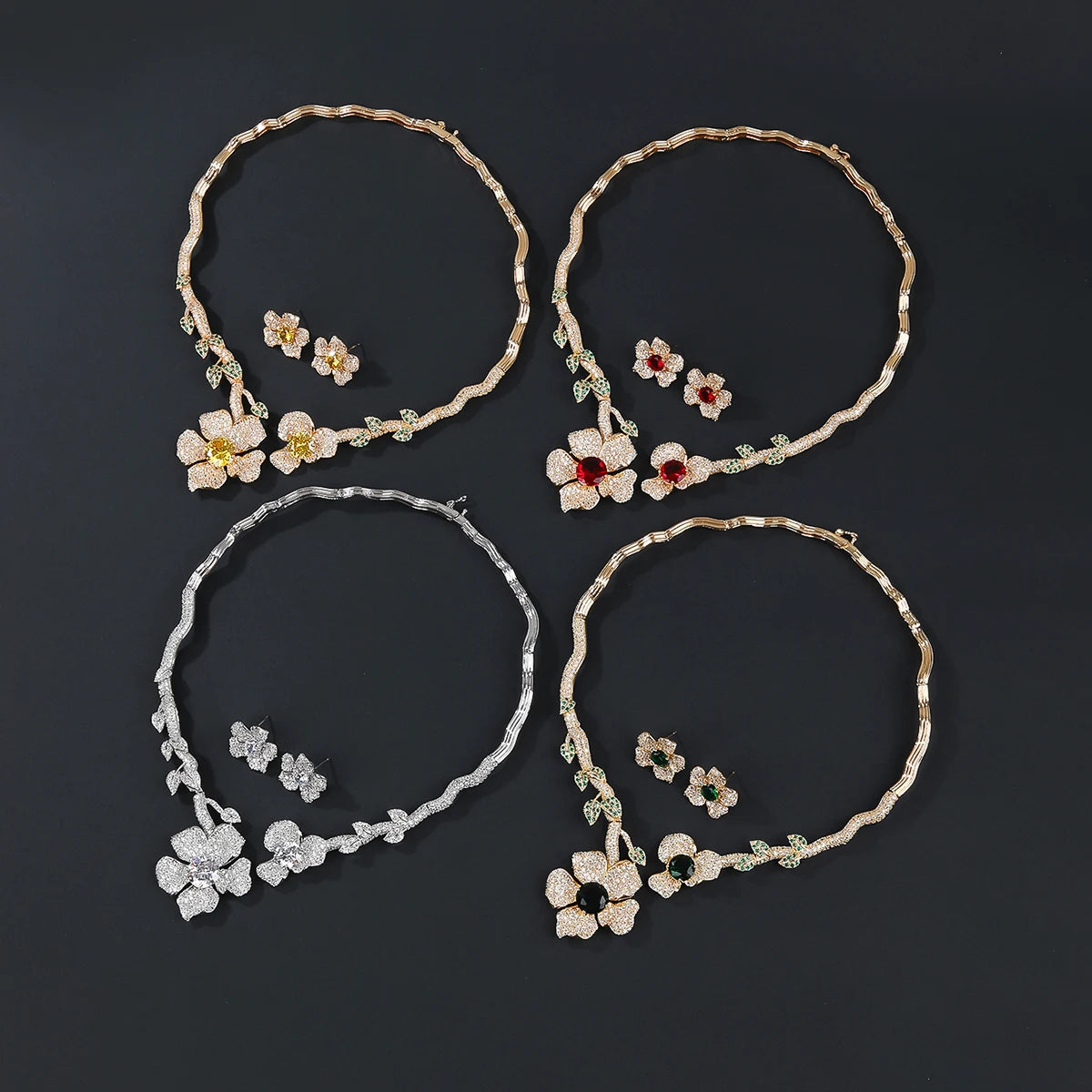 Luxury Pieces High Quality Zirconia Fashion Zirconia  Set Jewelry Zirconia