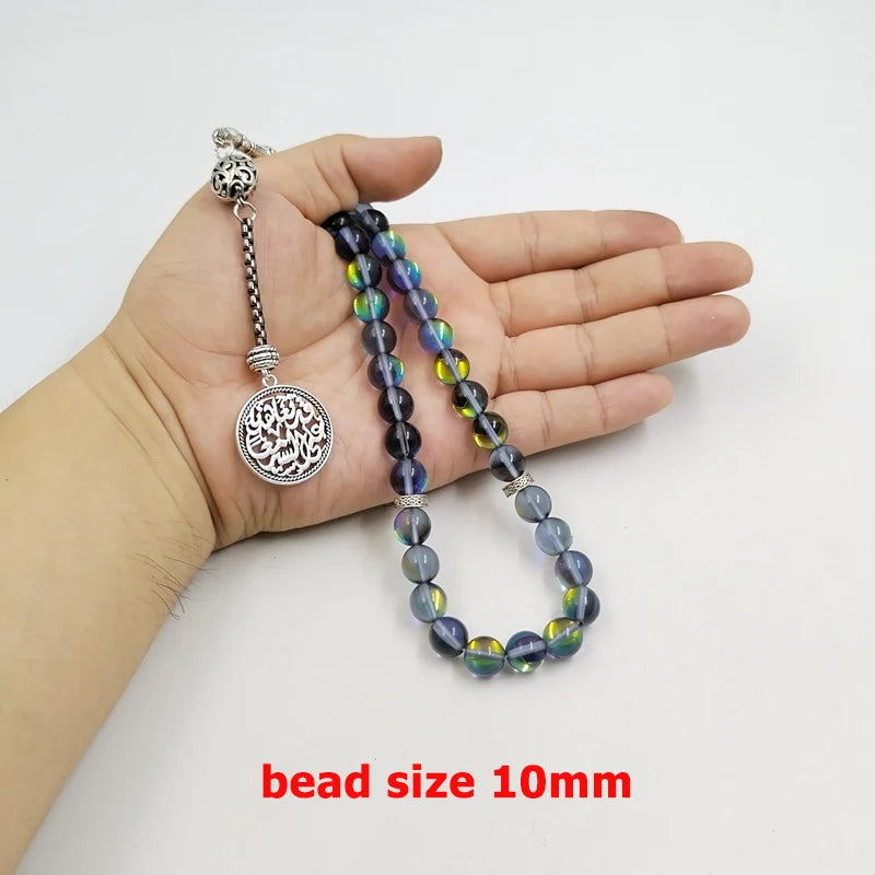 Tasbih  Crystal with arabic pendant Handmade prayer beads Eid gift arabic fashion accessories bracelet Muslim Rosary