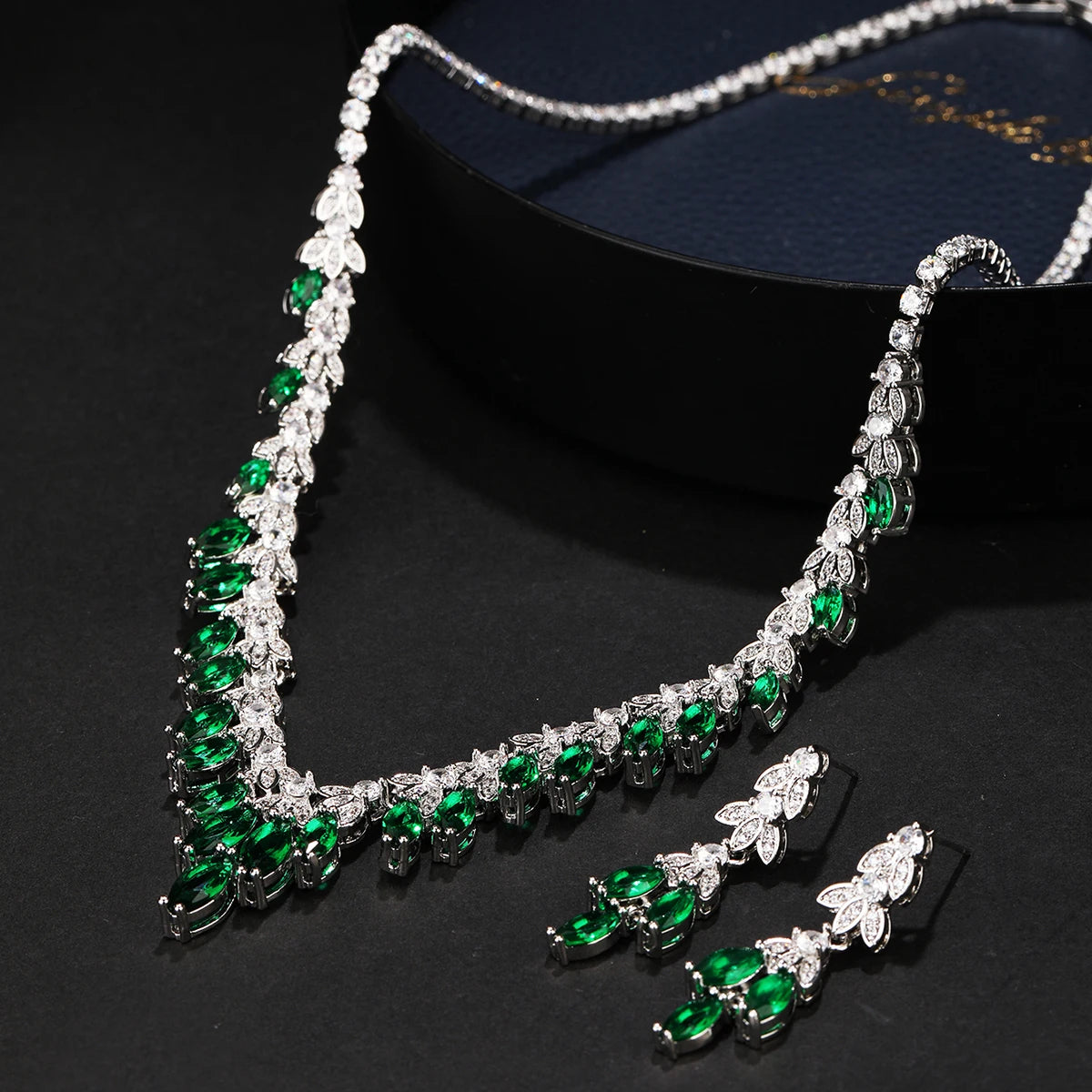 Luxury Pieces High Quality Zirconia Fashion Zirconia  Set Jewelry Zirconia