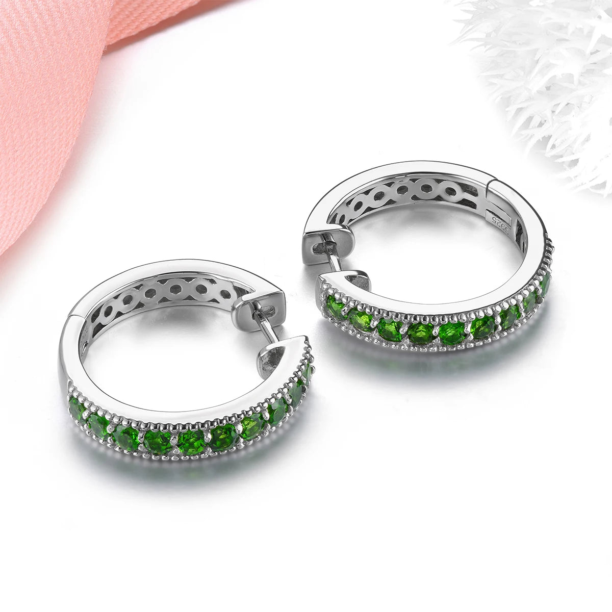 Natural Chrome Diopside Sterling Silver Gemstone Classic Style Fine Jewelrys S925