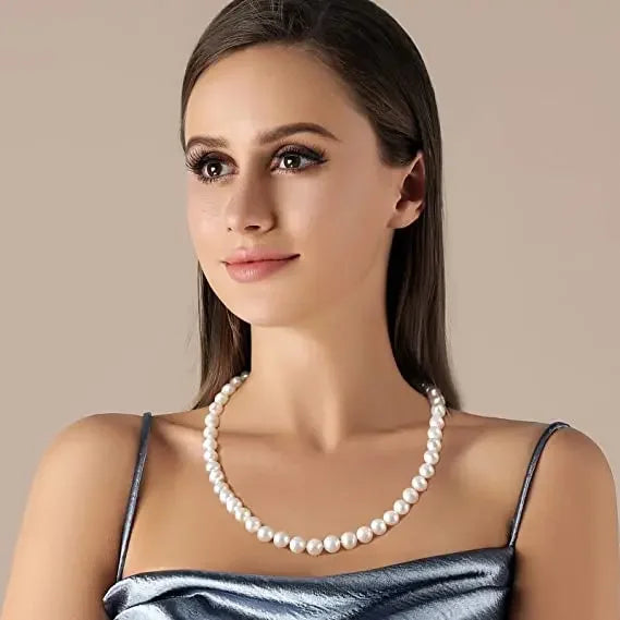 Natural Freshwater Pearl Necklaces 925 Sterling Silver