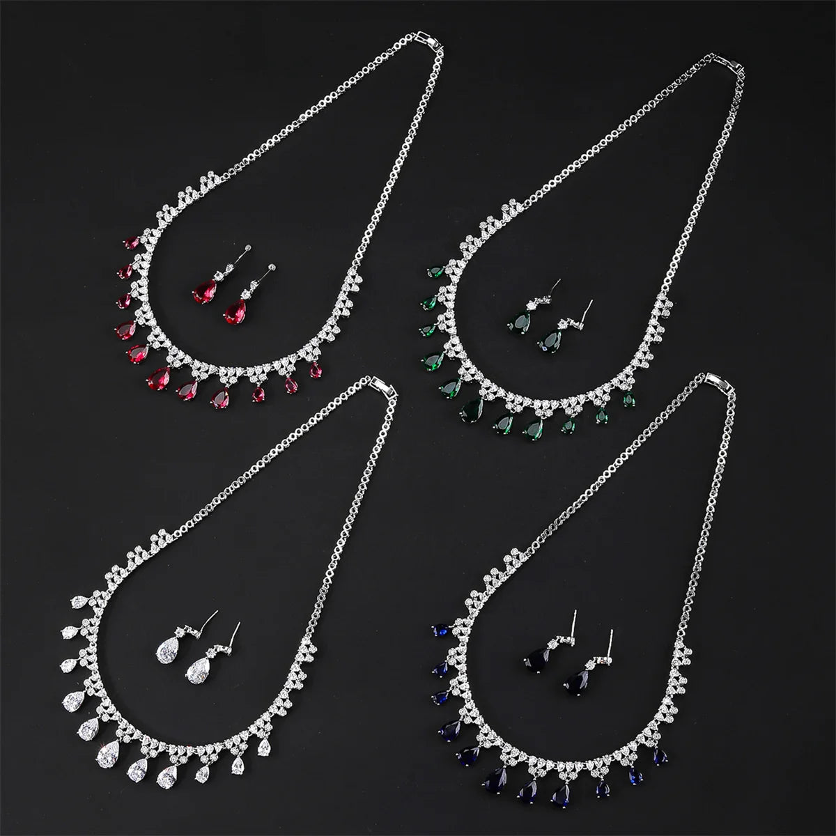 Luxury Pieces High Quality Zirconia Fashion Zirconia  Set Jewelry Zirconia