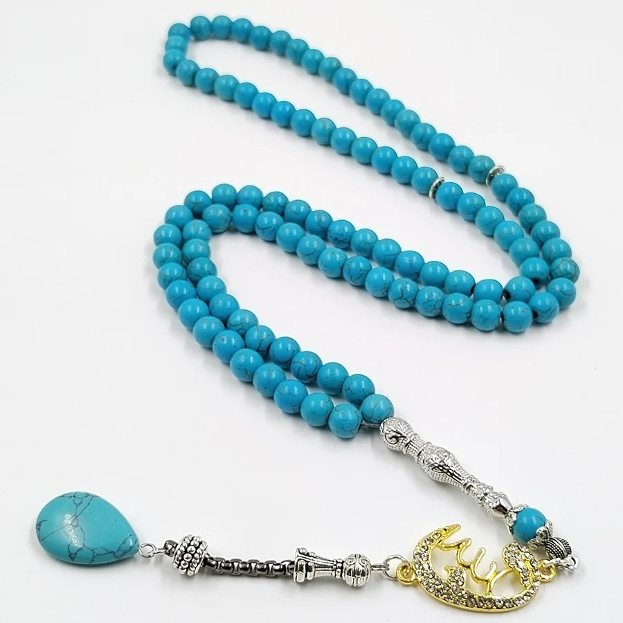 Tasbih Turquoises stone 99 100 Prayer Beads