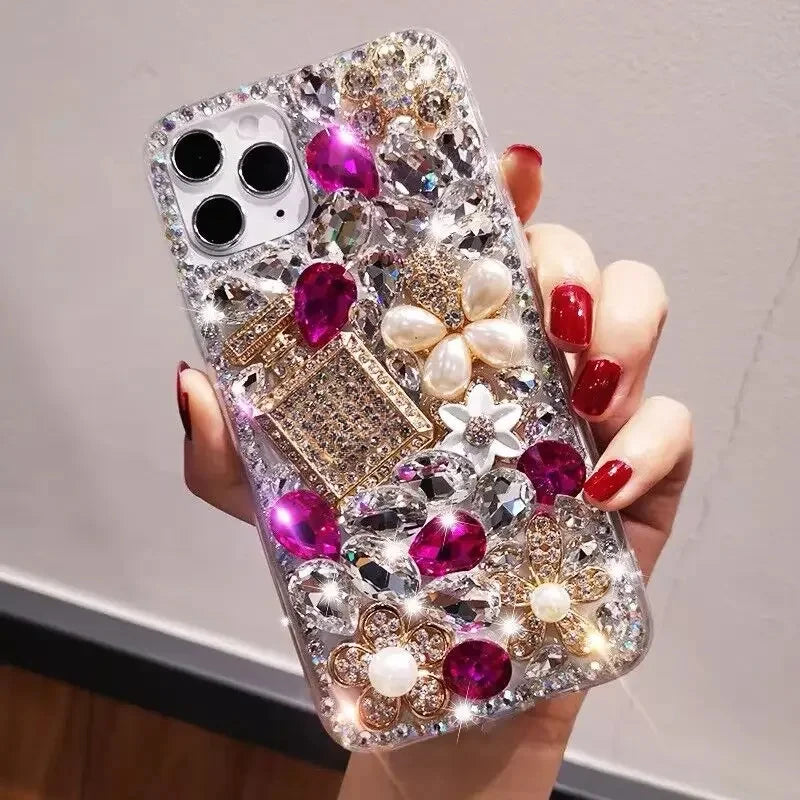 Luxury Rhinestone Diamond Phone Case for Huawei P50 P60 Pro Mate 50 60 Honors 80 90 100 Pro