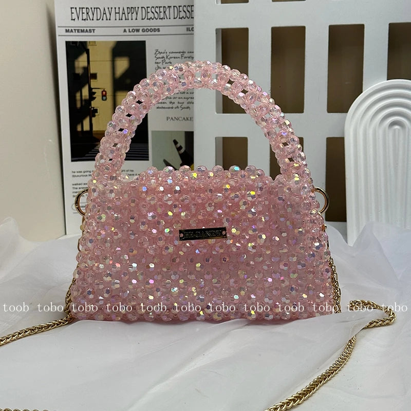 Summer Shining Bling Pink Clutch Bag