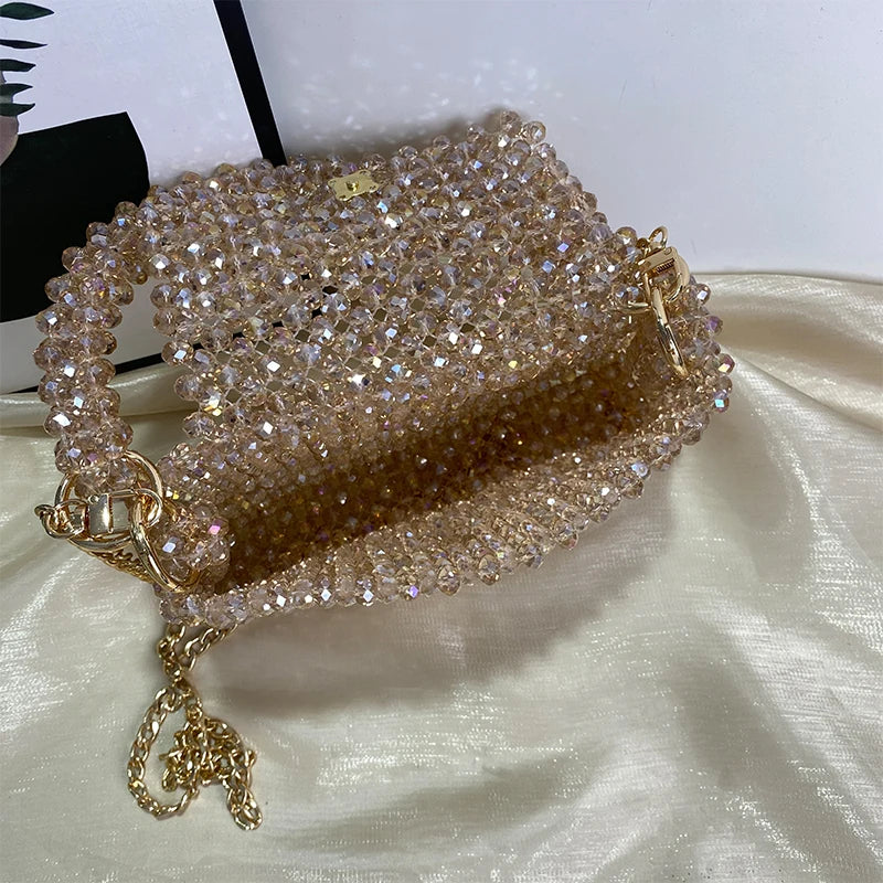 Luxury  Bag Designer Handmade Crystal Shining