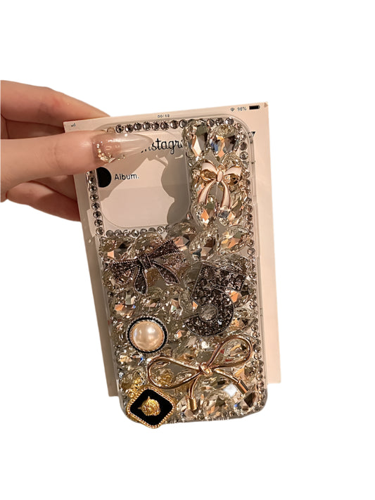 High Quality Luxurious Glitter Phone Case For iPhone 16 15 14 13 12 11 Pro Max Diamond Bling Cover For iPhone 16Pro Rhinestones