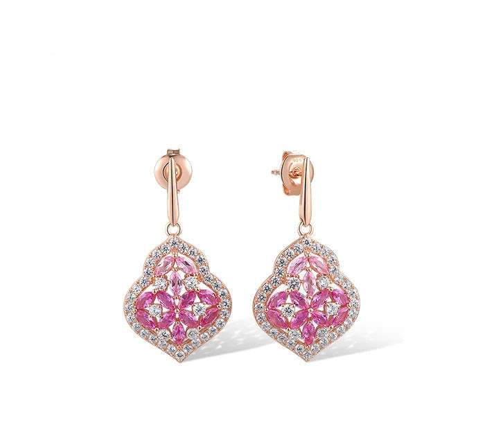 925 Sterling Silver Jewelry Set  Pink