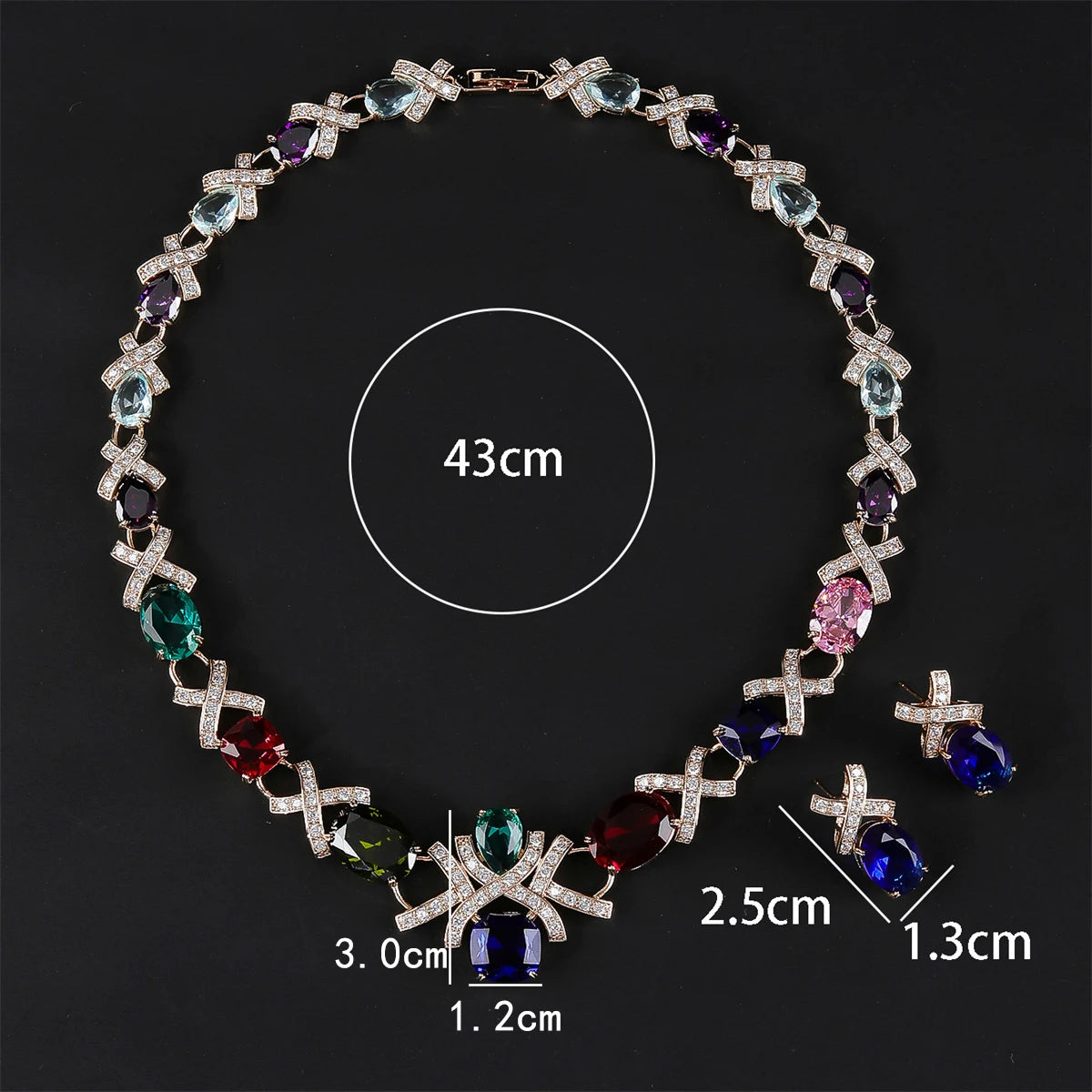 Luxury Pieces High Quality Zirconia Fashion Zirconia  Set Jewelry Zirconia