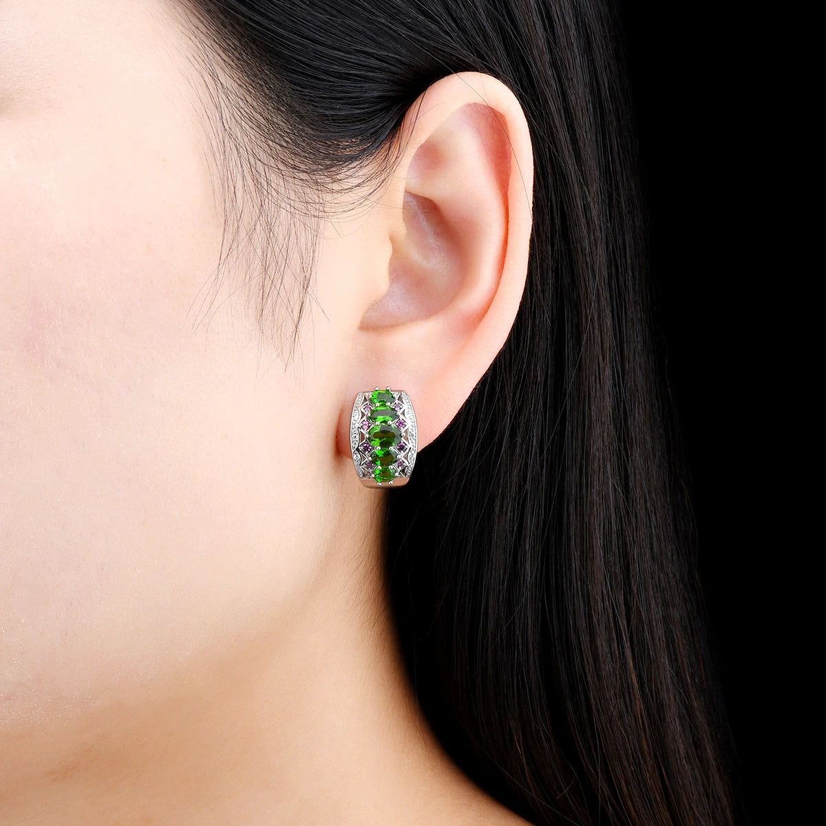 Natural Chrome Diopside Sterling Silver