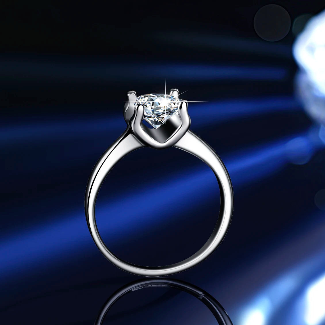 diamond   sterling silver mosanite