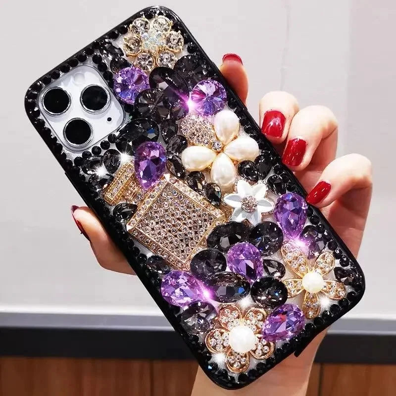 Luxury Rhinestone Diamond Phone Case for Huawei P50 P60 Pro Mate 50 60 Honors 80 90 100 Pro