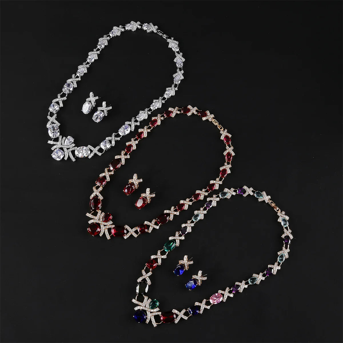 Luxury Pieces High Quality Zirconia Fashion Zirconia  Set Jewelry Zirconia