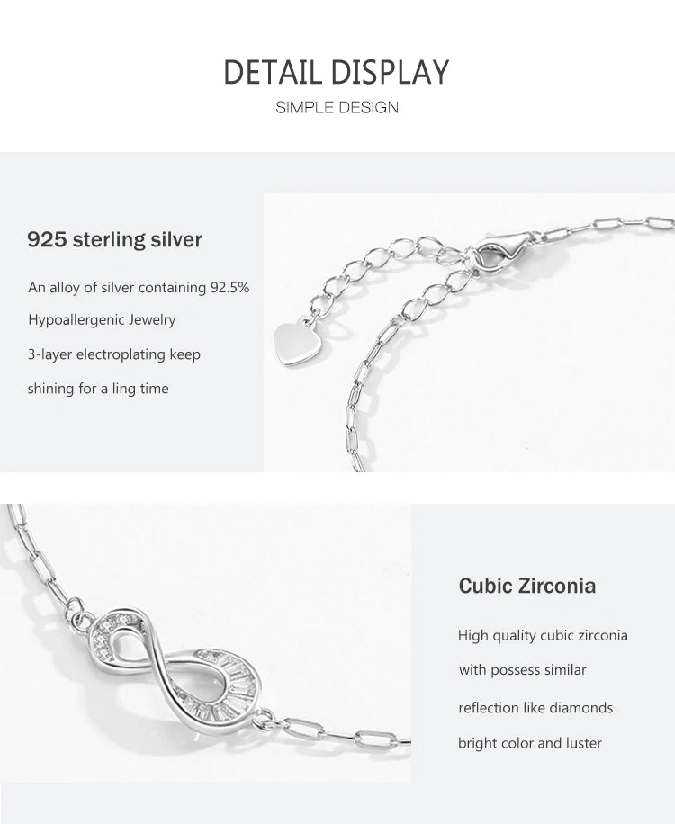 Real 925 Sterling Silver Bracelets Luxury  Jewelry