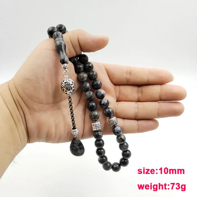 Tasbih  Natural Labradorite Stone muslim bracelet misbaha islamic accessories ramadan