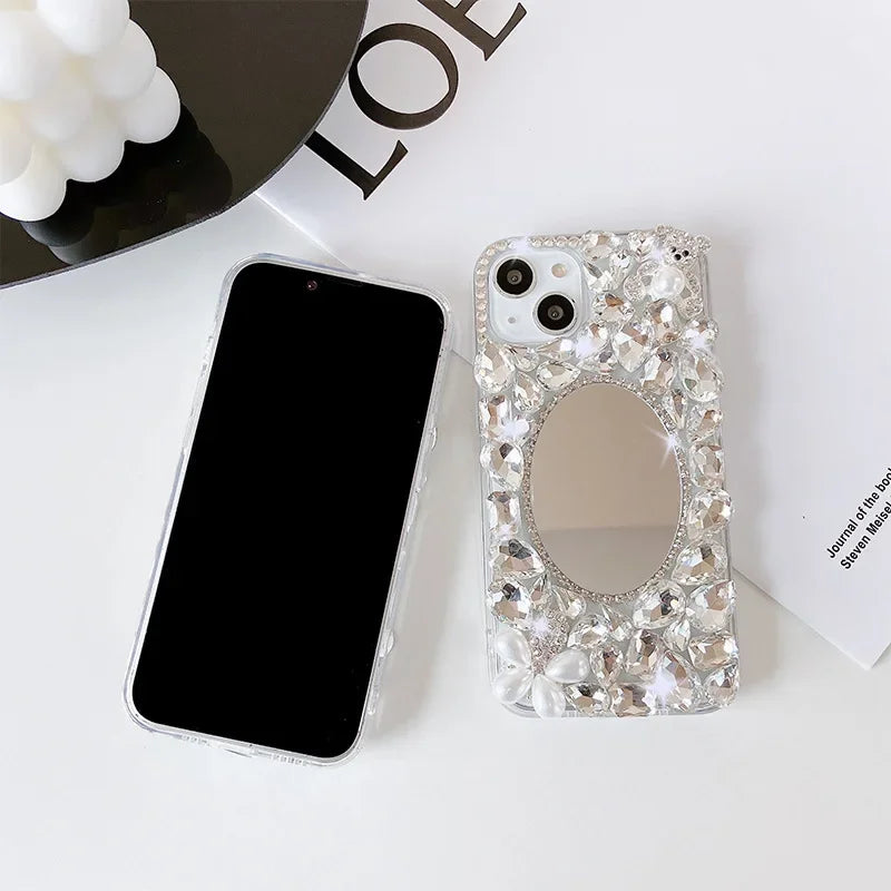 Luxury Handmade Rhinestone Crystal Phone Case for Huawei P50 P60 Pro Mate 50 60 Honors 80 90 100 Pro