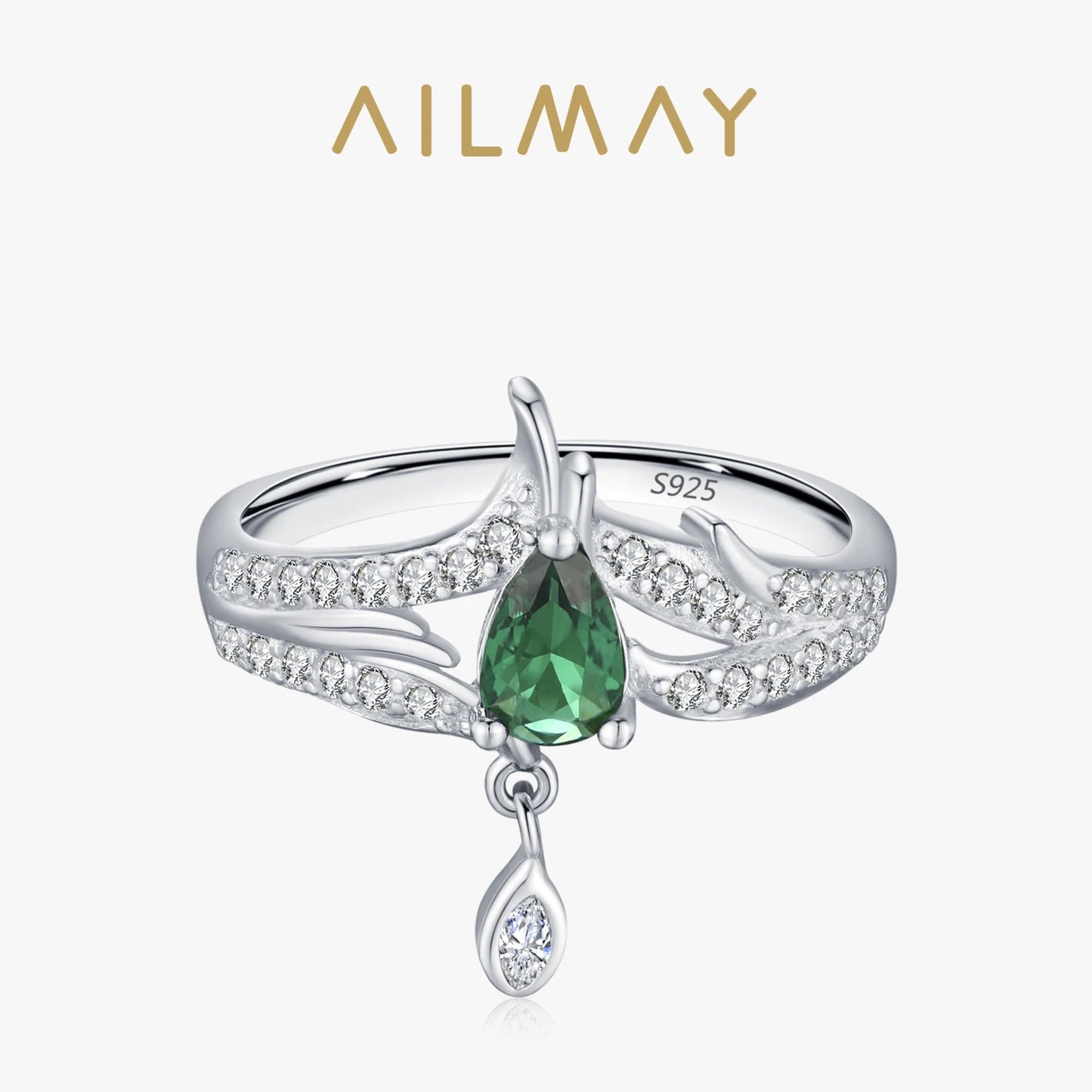 Luxurious Dark Green 925 Sterling Silver