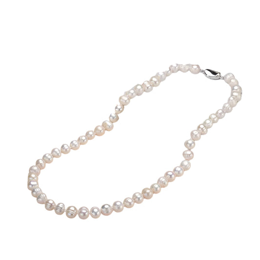 Natural Freshwater Pearl Necklaces 925 Sterling Silver