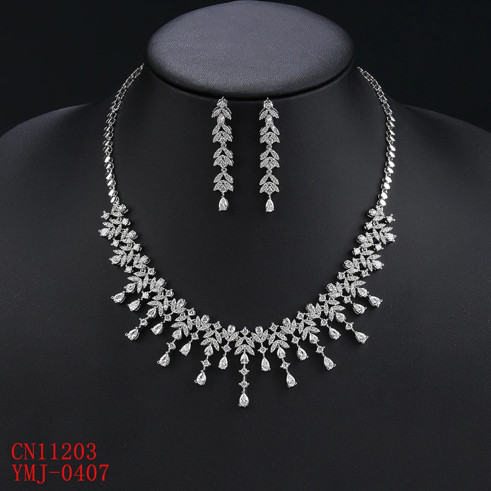 Set   Luxury Dubai White Zirconia Jewelry