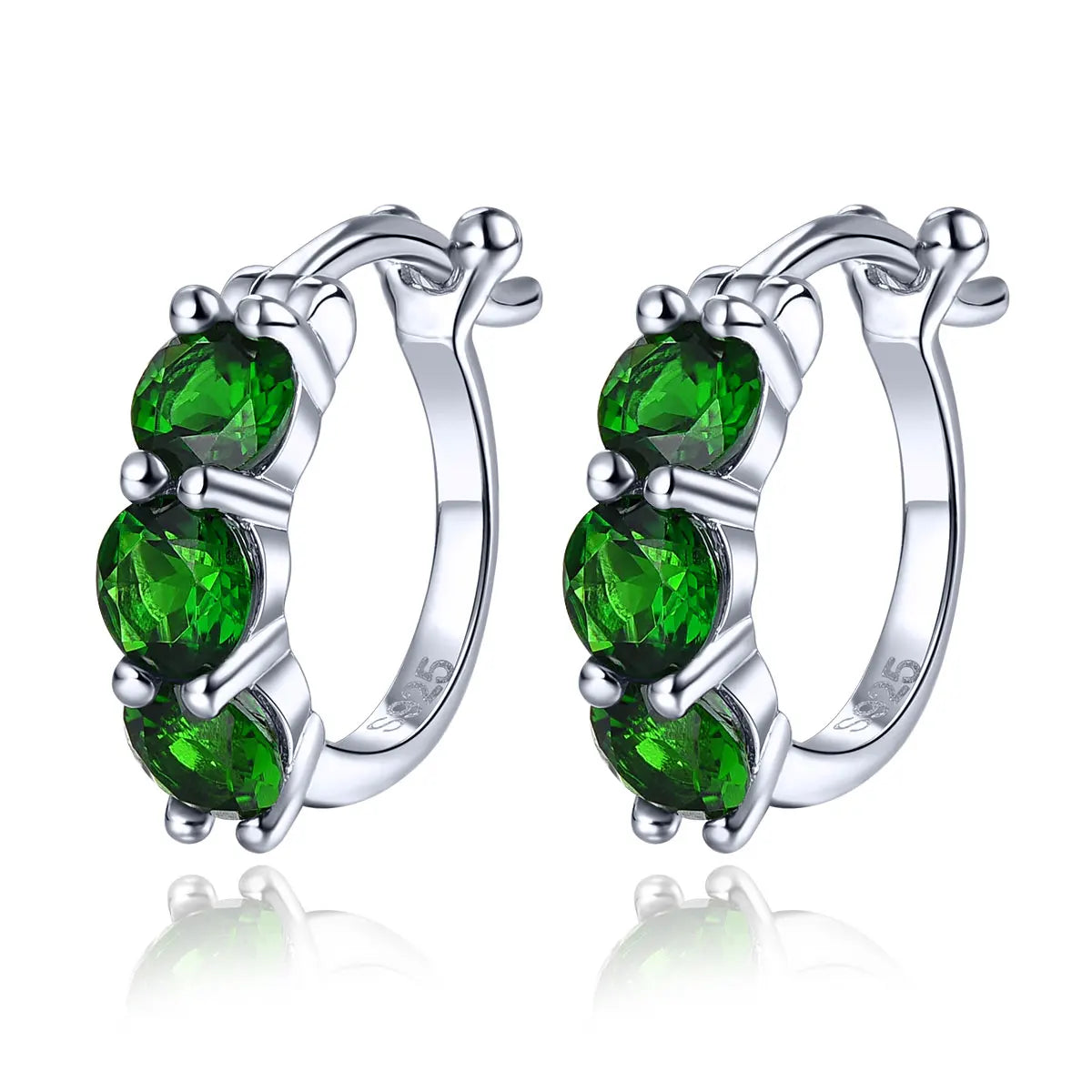 Natural Diopside Garnet Topaz Sterling Silver Gemstone Women Classic Style Jewelry